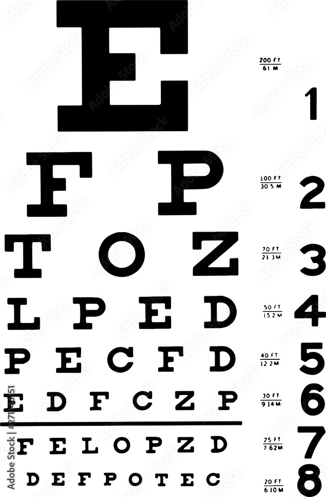 Medical Eye Chart vector illustration Medical Eye Chart vector illustration