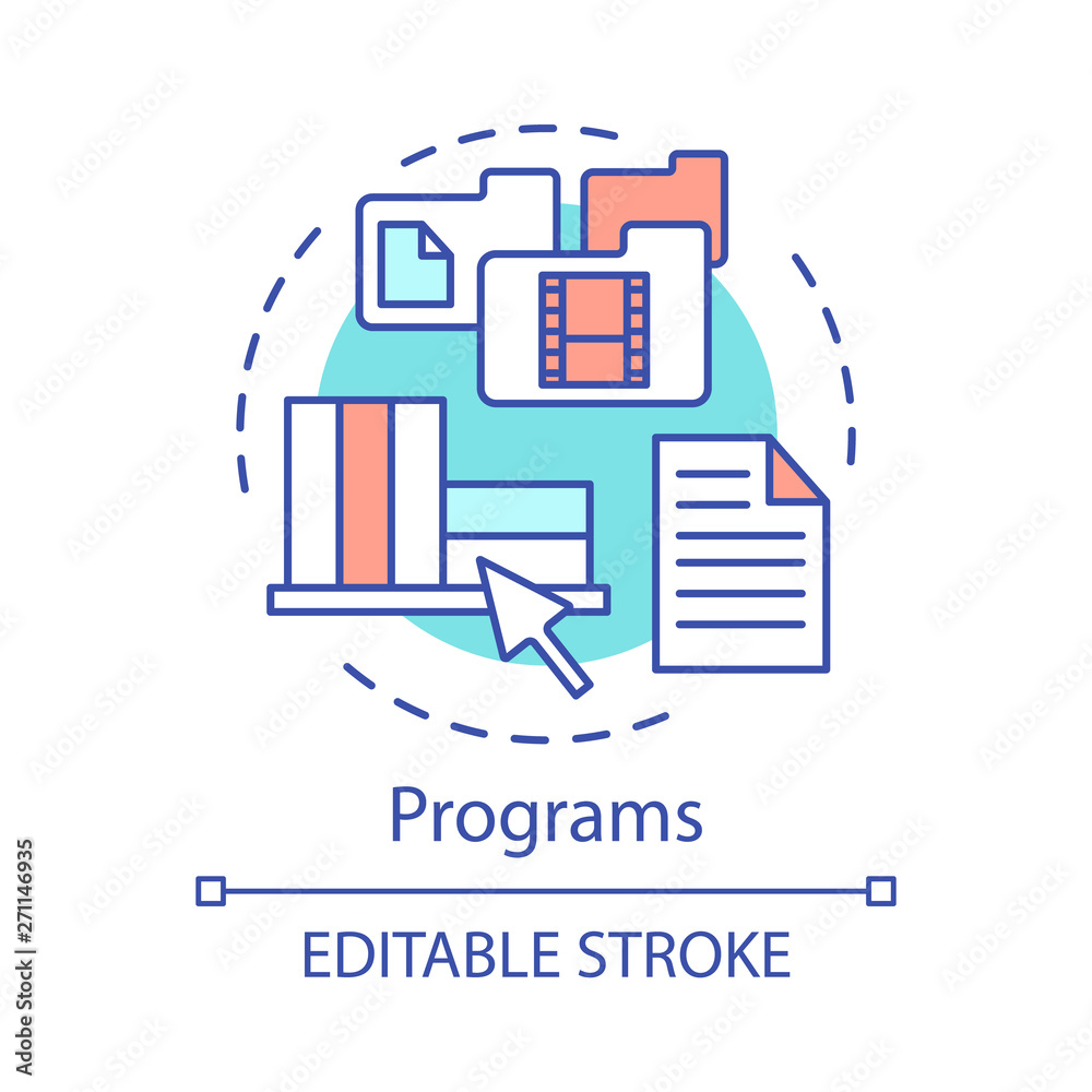Programs concept icon Programs concept icon