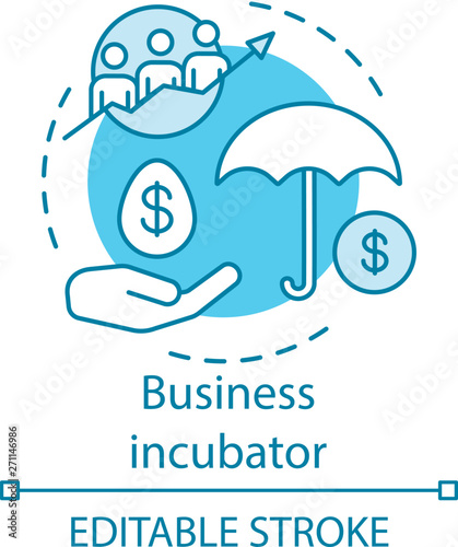 Business incubator concept icon