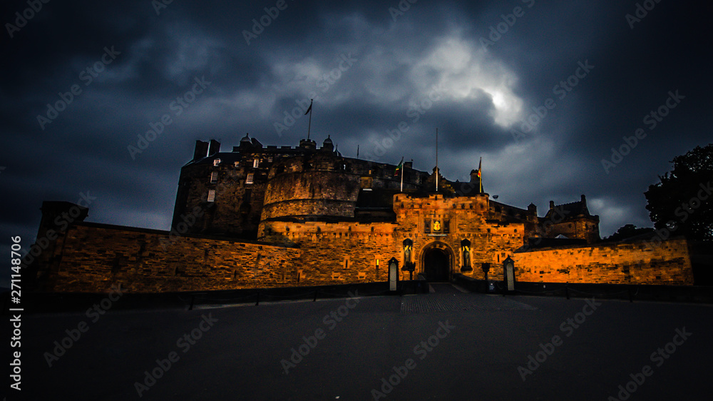 Edinburgh Castle Under a Stormy Sky