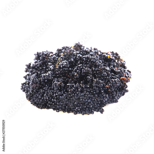 Obraz na płótnie heap of vanilla seeds isolated on white w salonie