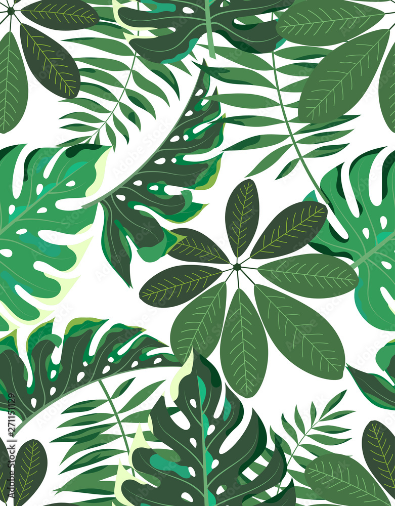 tropical palm leaves seamless pattern tropical palm leaves seamless pattern
