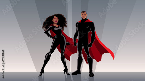 Superhero Couple Black