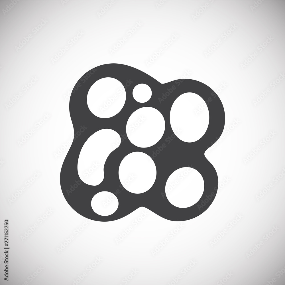 Microbe icon on background for graphic and web design. Simple illustration. Internet concept symbol for website button or mobile app.
