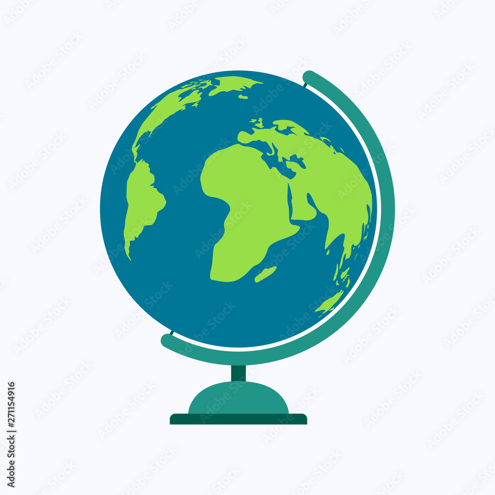Globe flat design style on white background, vector illustration Globe flat design style on white background, vector illustration