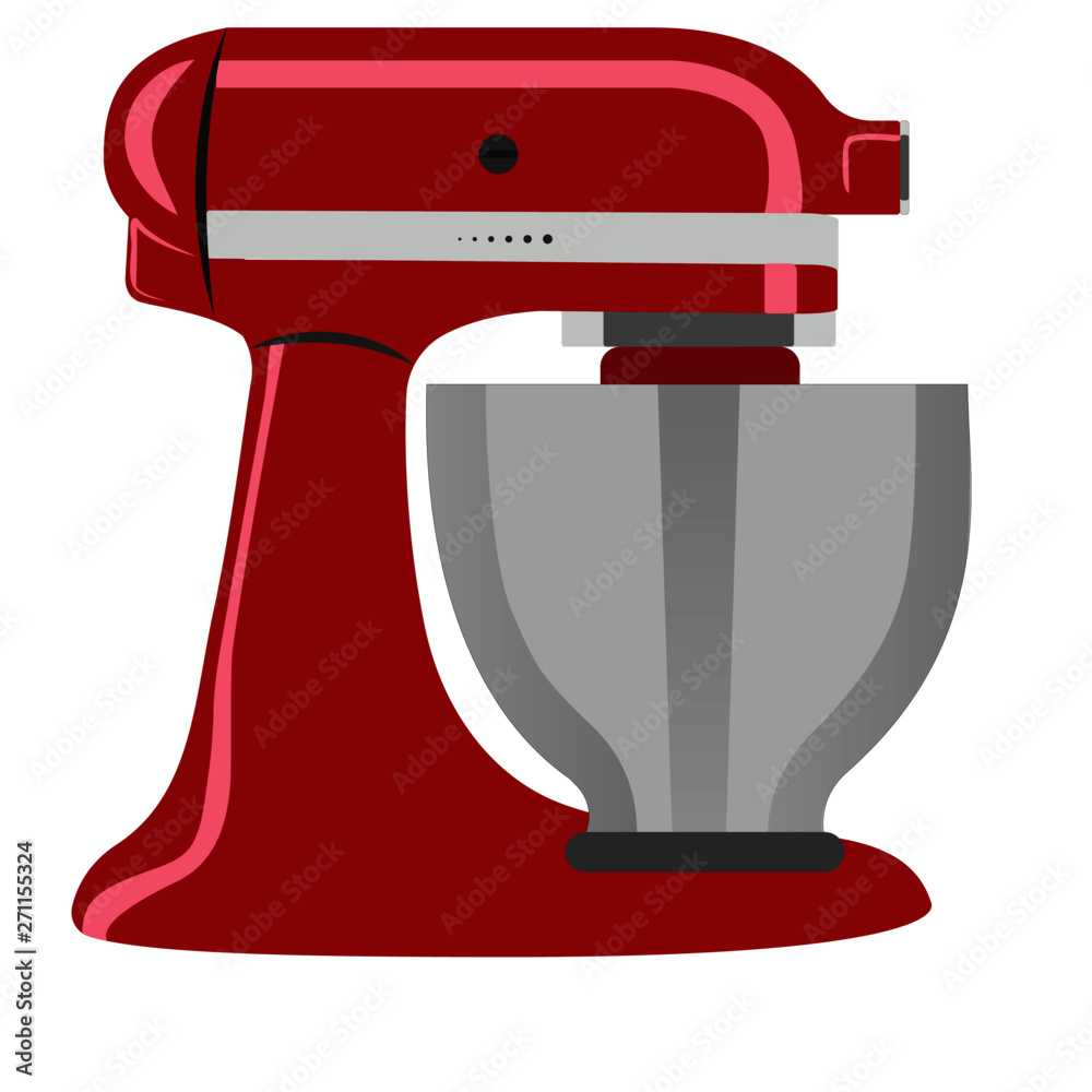 red stand mixer vector illustration of icon Stock Vector | Adobe Stock