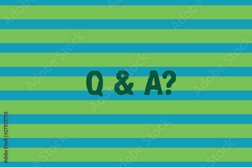 Word writing text Q And A Question. Business photo showcasing in which demonstrating asks questions and another one answers them Seamless horizontal lines background drawing lines. Simple wallpaper