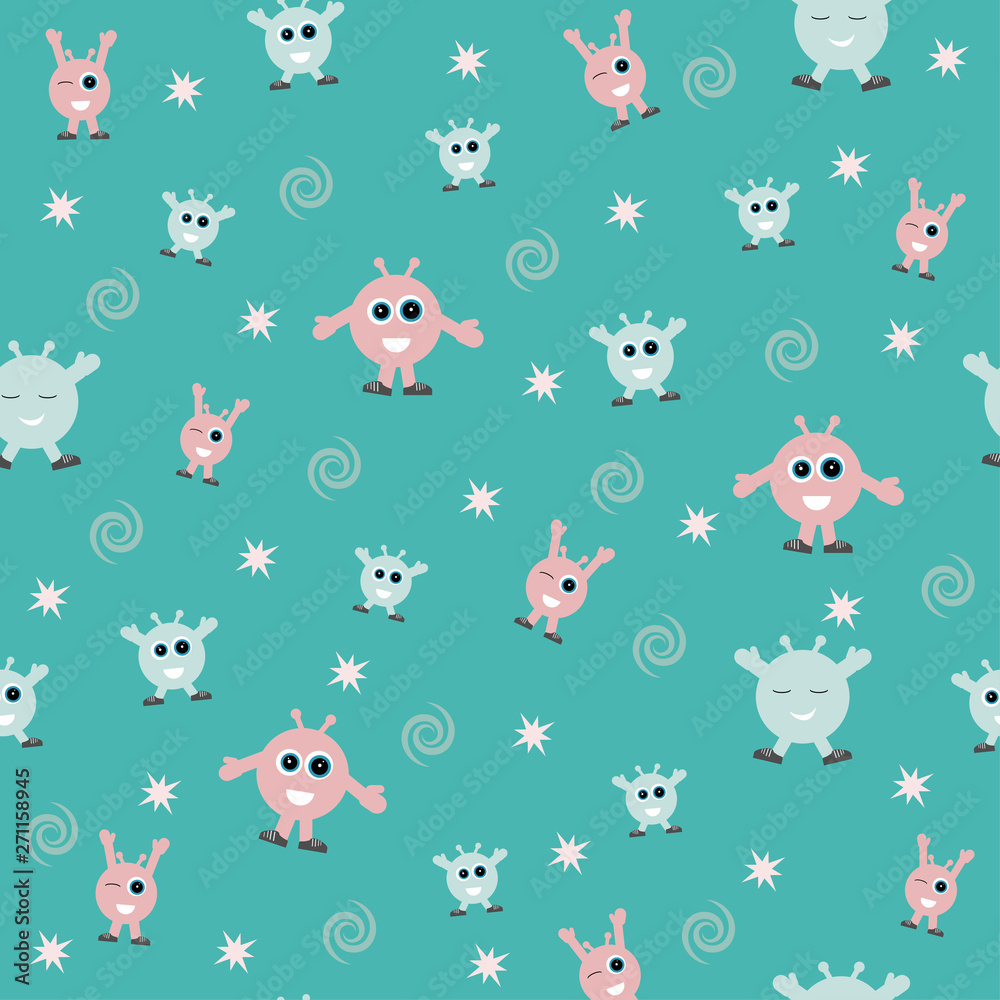 Fototapeta premium seamless pattern for kids 