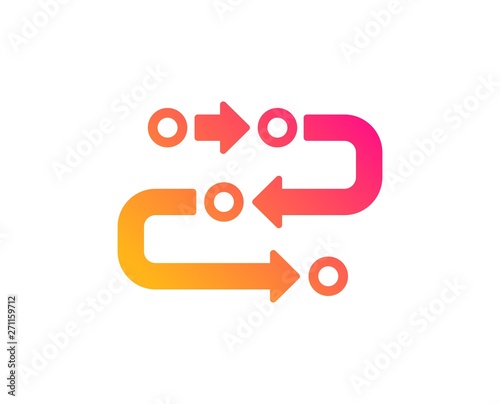 Methodology icon. Development process sign. Strategy symbol. Classic flat style. Gradient methodology icon. Vector