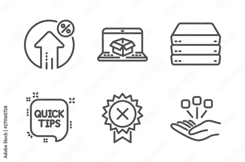 Loan percent, Reject medal and Online delivery icons simple set. Servers, Quick tips and Consolidation signs. Growth rate, Award rejection. Technology set. Line loan percent icon. Editable stroke Loan percent, Reject medal and Online delivery icons simple set. Servers, Quick tips and Consolidation signs. Growth rate, Award rejection. Technology set. Line loan percent icon. Editable stroke