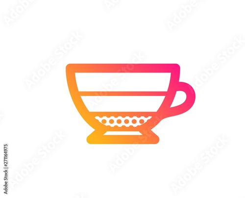 Americano coffee icon. Hot drink sign. Beverage symbol. Classic flat style. Gradient americano icon. Vector
