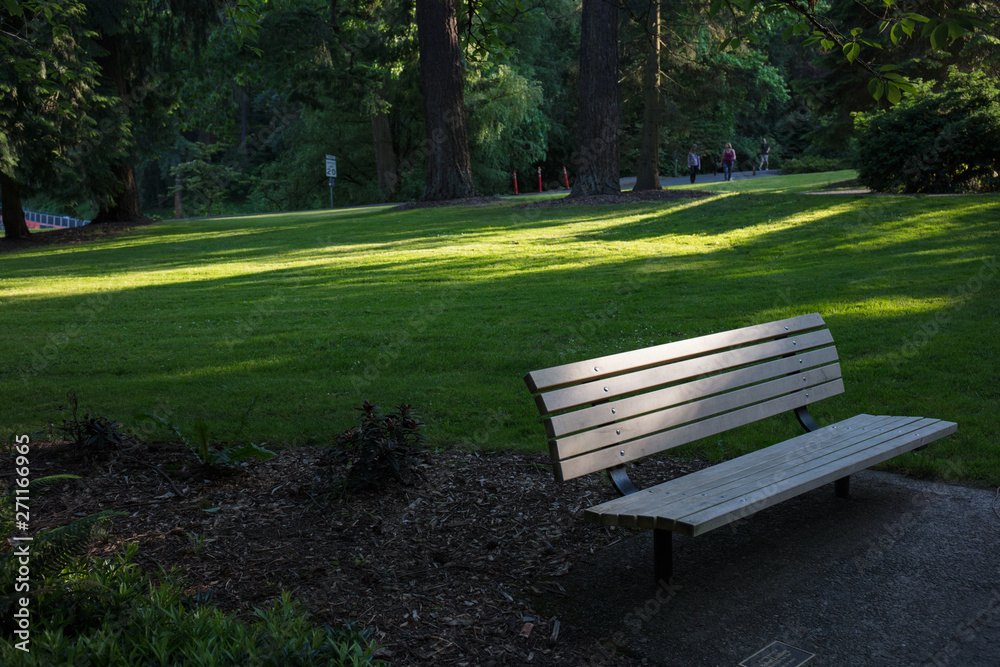 Bench in the open air Bench in the open air