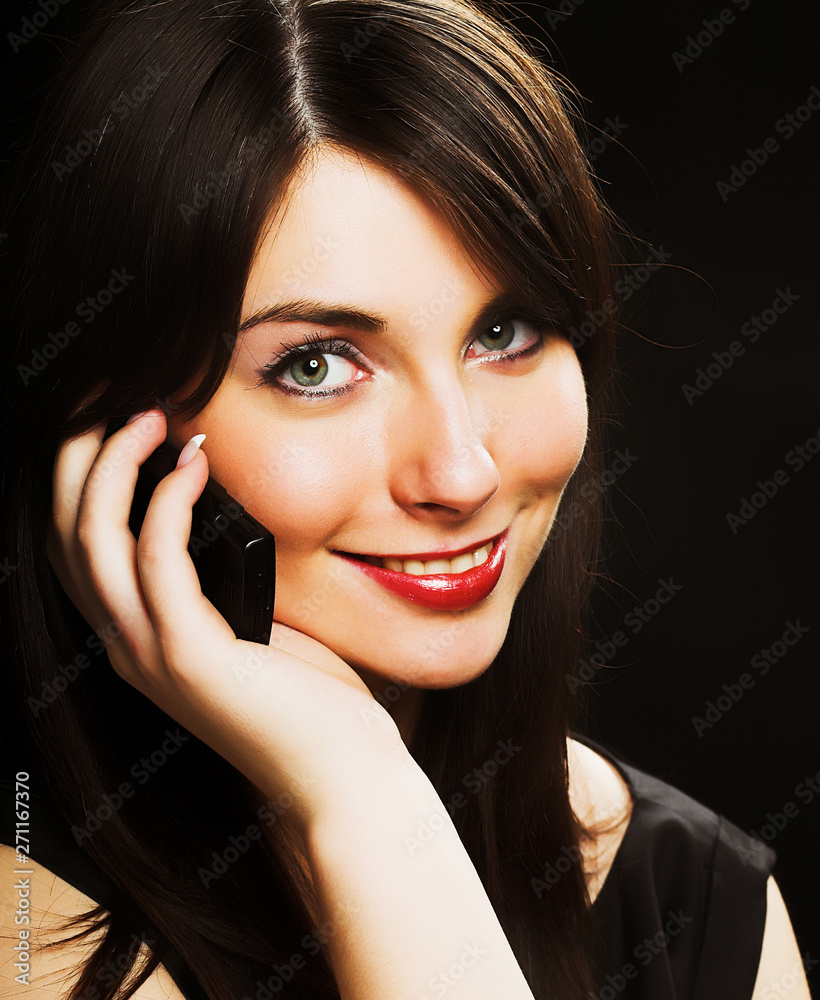 girl talking on the phone over black girl talking on the phone over black