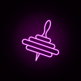 yule neon icon. Elements of toys set. Simple icon for websites, web design, mobile app, info graphics