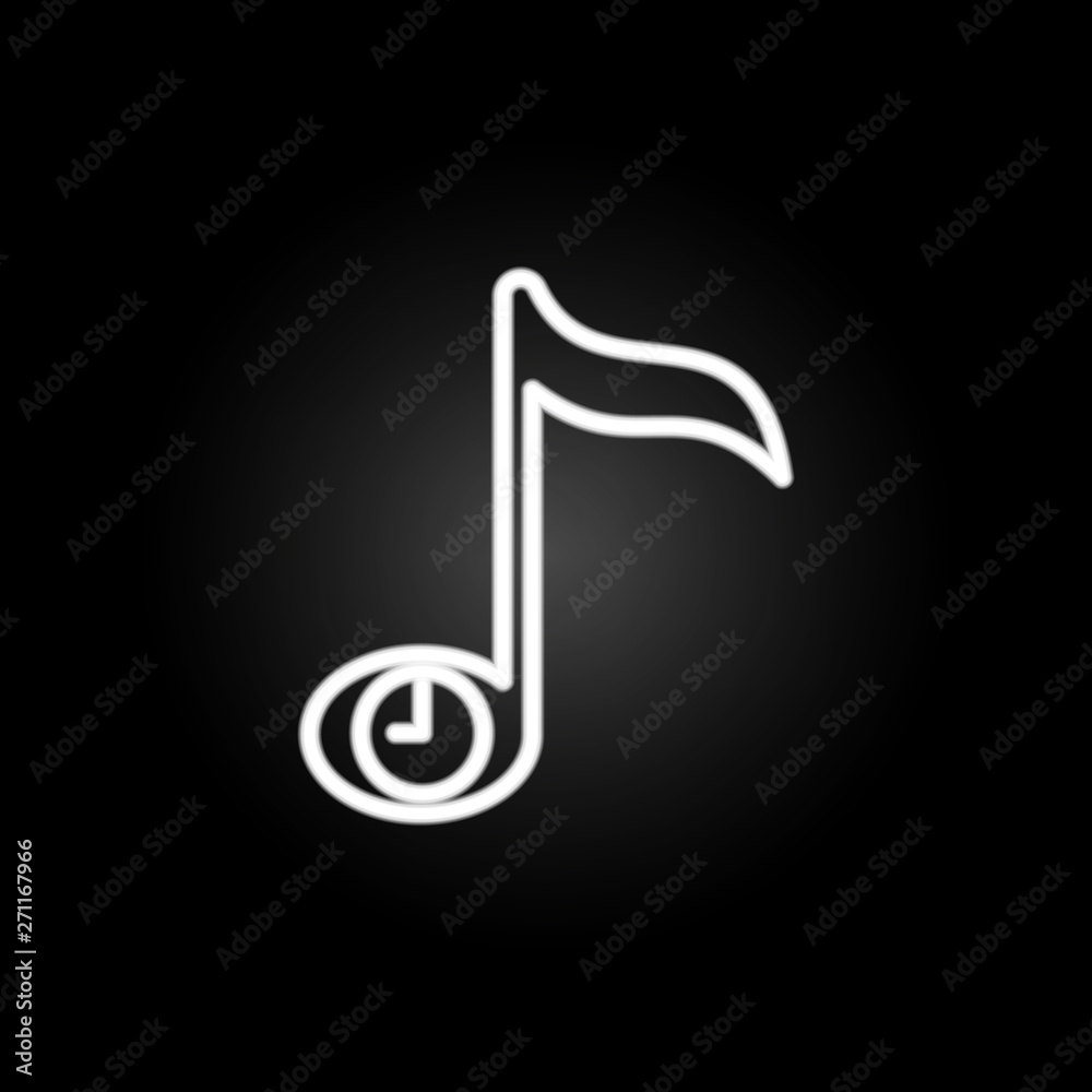 music time neon icon. Elements of time set. Simple icon for websites, web design, mobile app, info graphics music time neon icon. Elements of time set. Simple icon for websites, web design, mobile app, info graphics