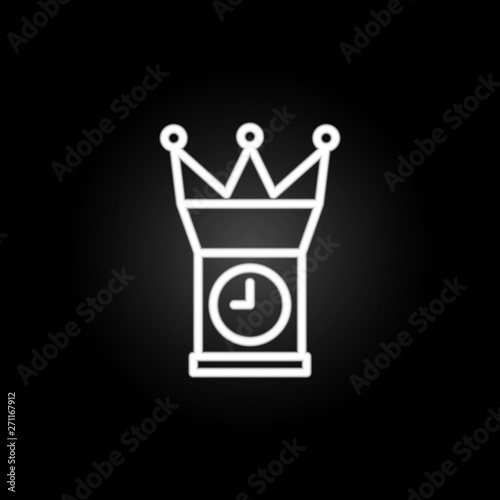 prime time neon icon. Elements of time set. Simple icon for websites, web design, mobile app, info graphics