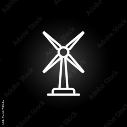 electric windmill, farm, wind energy neon icon. Elements of technology set. Simple icon for websites, web design, mobile app, info graphics © Jamila