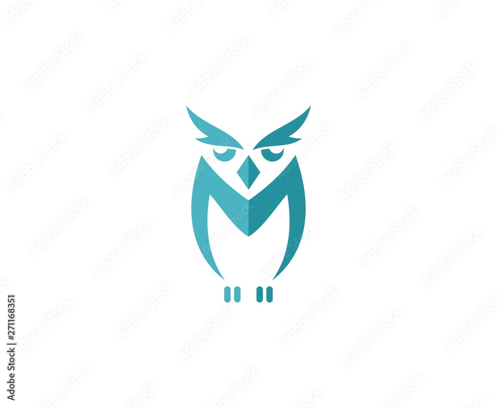 Owl logo - obrazy, fototapety, plakaty 