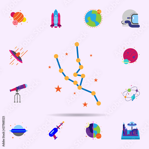 Space, constellation color icon. Universal set of Space for website design and development, app development