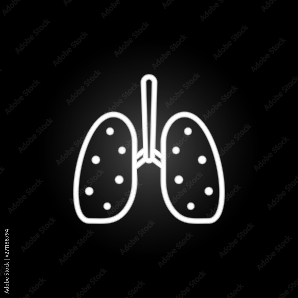 lung, breath, organ, medical neon icon. Elements of quit smoking set. Simple icon for websites, web design, mobile app, info graphics lung, breath, organ, medical neon icon. Elements of quit smoking set. Simple icon for websites, web design, mobile app, info graphics