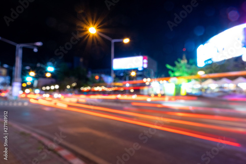 light bokeh city landscape at night sky with many stars, blurred background concept. © I Believe I Can Fly