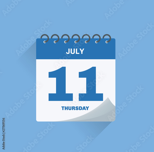 Day calendar with date July 11.