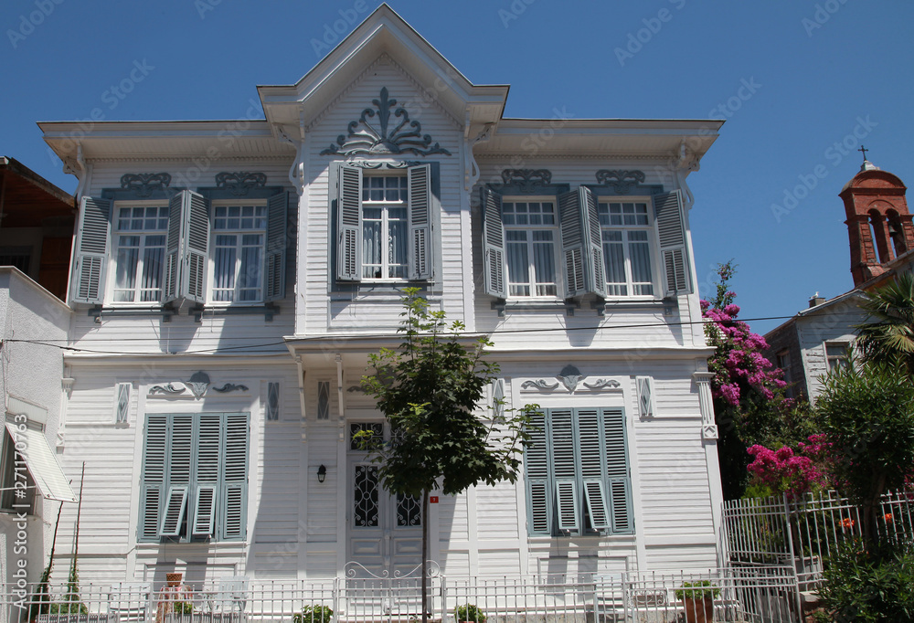 Old house at Prince Island Buyukada in Marmara Sea, Istanbul, Turkey.