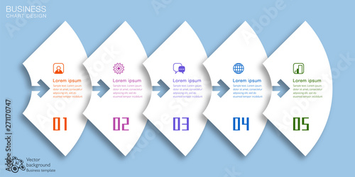 Timeline, Business Chart Design, Vector Graphics, 