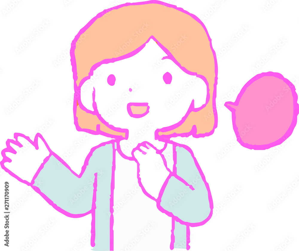 Pop Illustration of cute people having a conversation Pop Illustration of cute people having a conversation