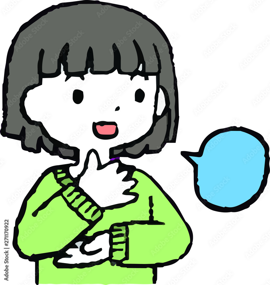 Fototapeta premium Illustration of cute people having a conversation 