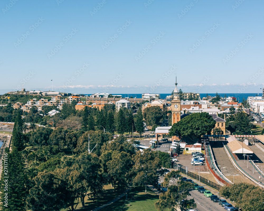 aerial view of the city, Newcastle Australia