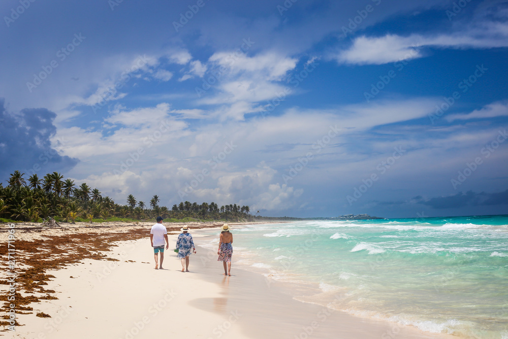 couple walking on the beach