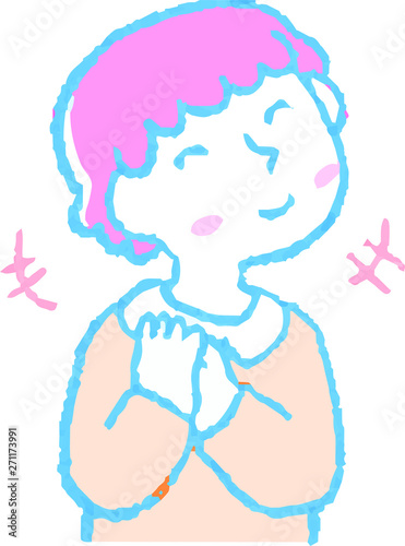Pop Illustration of a woman who responds sideways