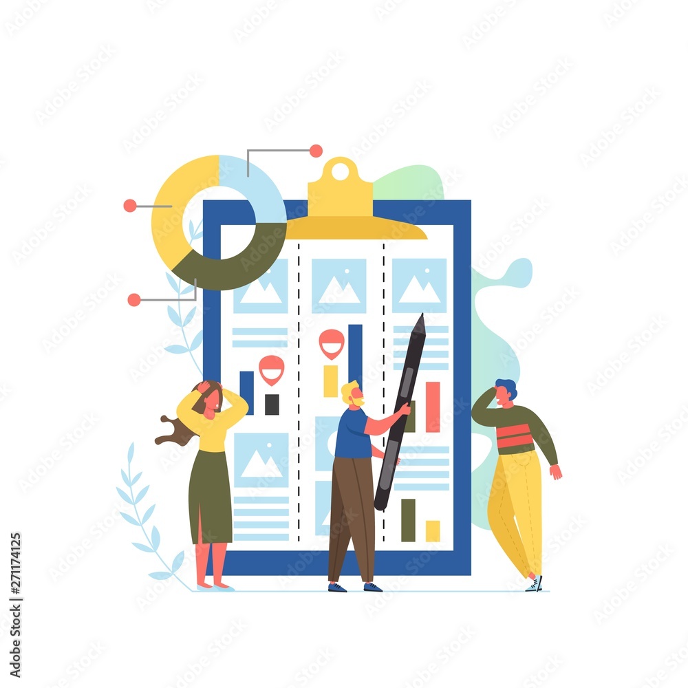 Project management, vector flat style design illustration Project management, vector flat style design illustration