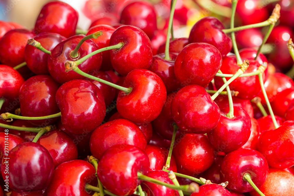 Closely arranged red ripe cherry background material, Dalian specialty red light cherry,Cerasus pseudocerasus Closely arranged red ripe cherry background material, Dalian specialty red light cherry,Cerasus pseudocerasus