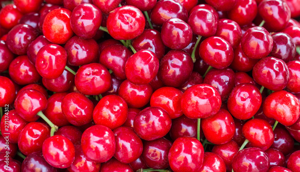 Closely arranged red ripe cherry background material, Dalian specialty red light cherry,Cerasus pseudocerasus Closely arranged red ripe cherry background material, Dalian specialty red light cherry,Cerasus pseudocerasus