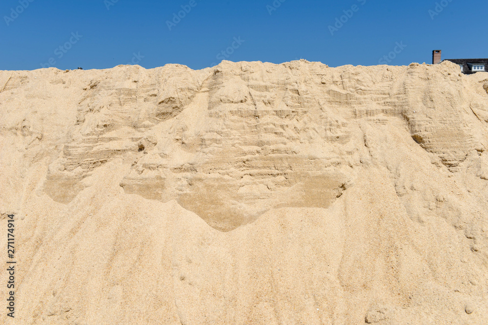 Sandy steep coastline texture