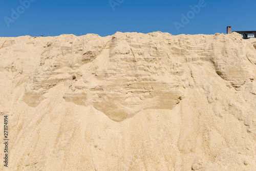 Sandy steep coastline texture