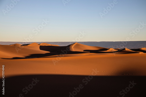 The Sahara Desert in Morocco with its patterns and dunes