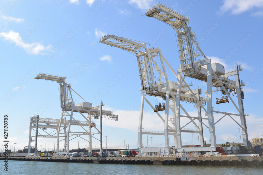West Coast Container Ship Cranes