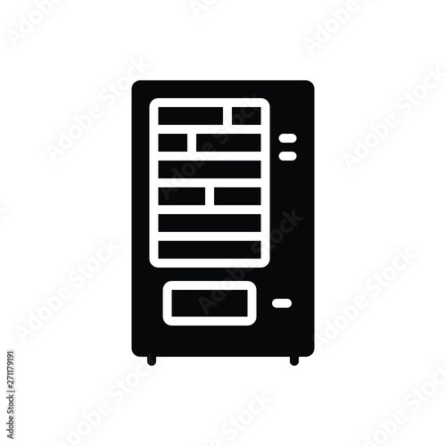 Black solid icon for vending machine