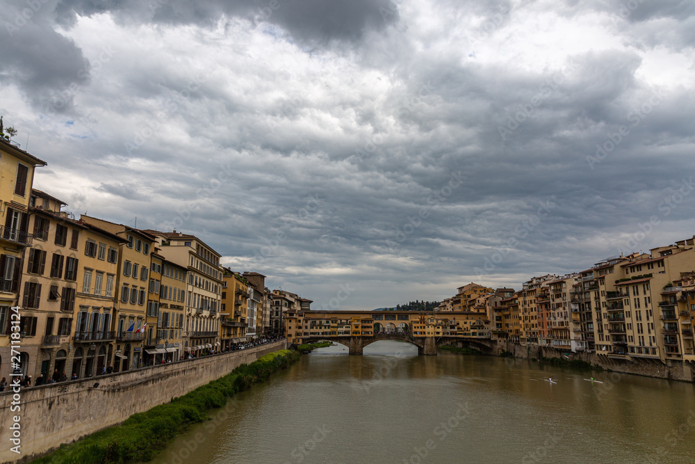 Bridge on the river in Florence