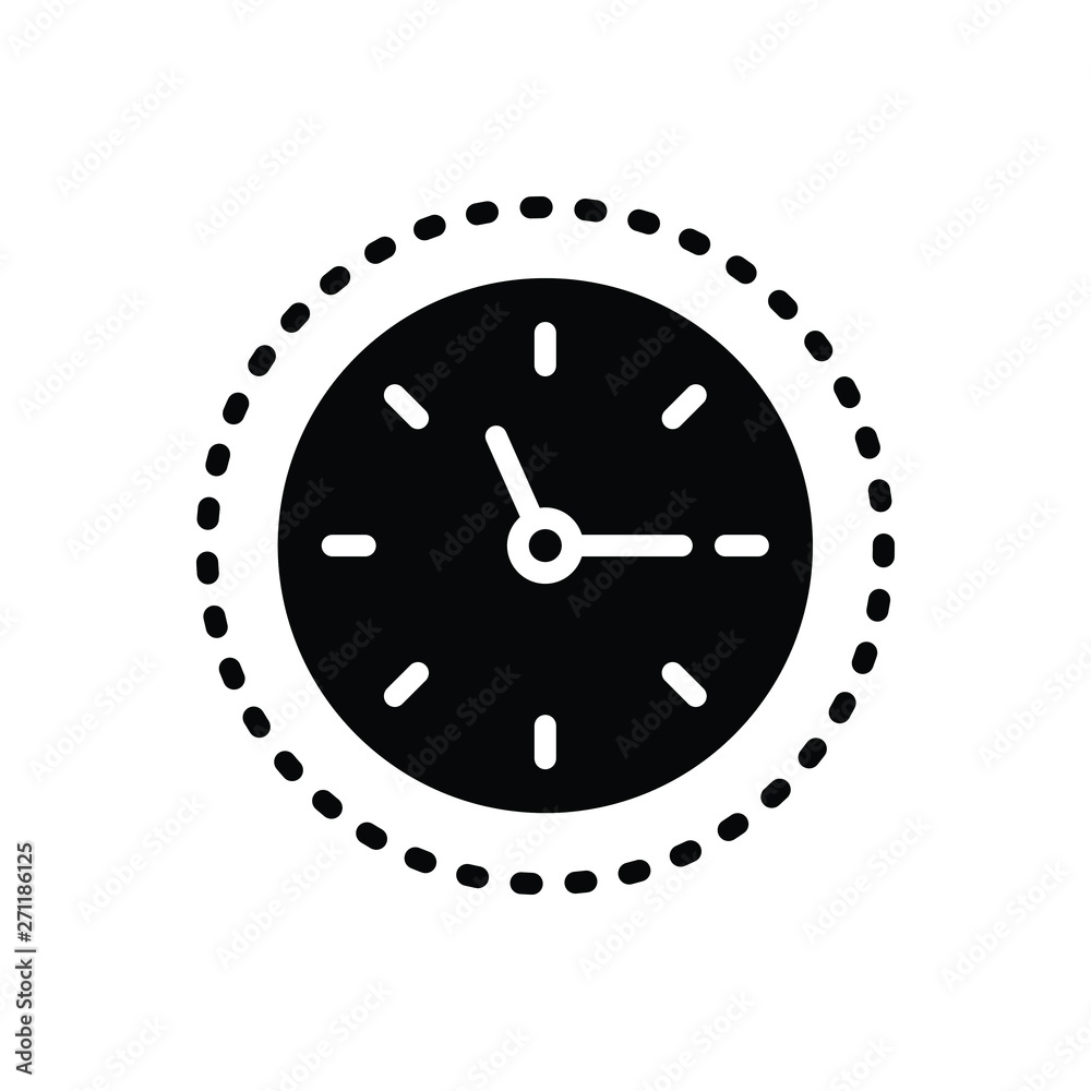 Black solid icon for around the clock Black solid icon for around the clock