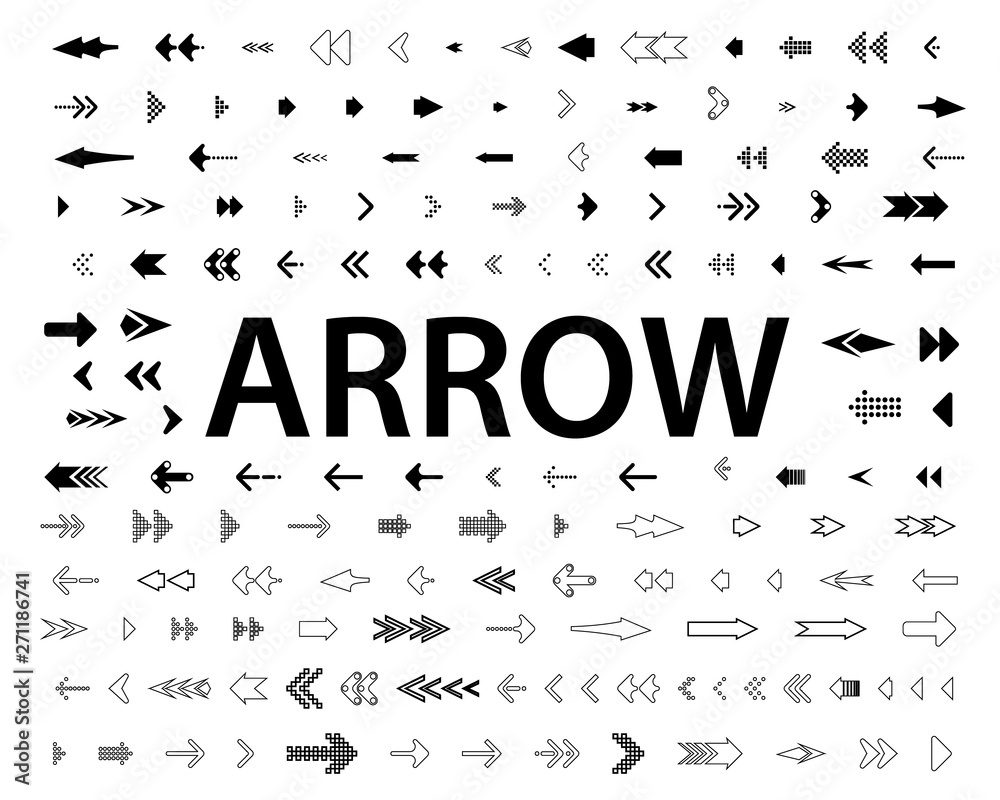 Arrows vector collection with elegant style and black color. Arrow. Arrows vector collection