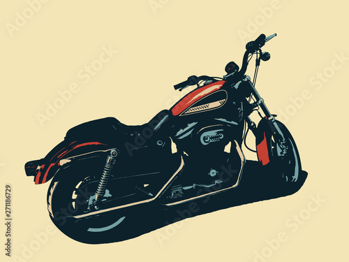 Classic motorcycle isolated. Vector illustration