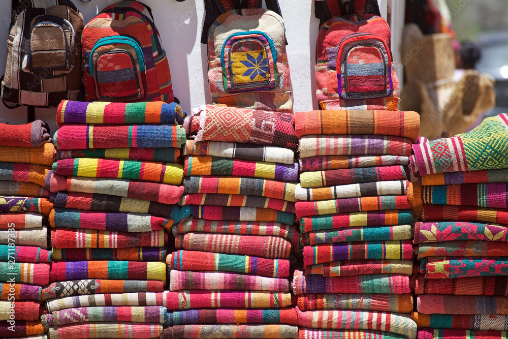 Textile shop in Purmamarca, Jujuy Province, Argentina