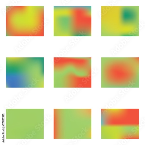 Gradient mesh painted in different colors.