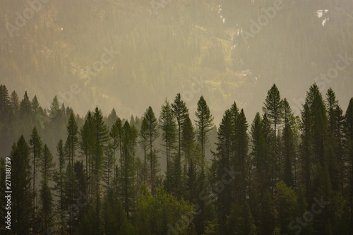 Wildfire Smoke in the Mountains of Fernie, British Columbia