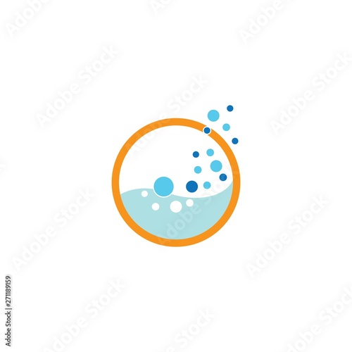 Laundry logo vector icon