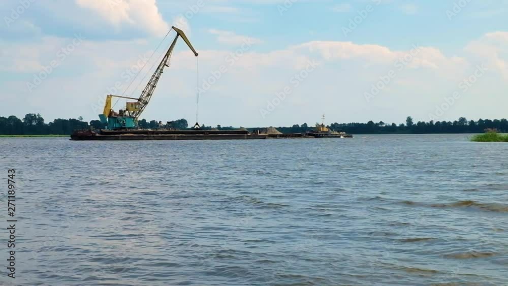 huge digger in quarry for sand extraction mining in lake huge digger in quarry for sand extraction mining in lake